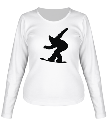 Женская футболка длинный рукав Сноубордер