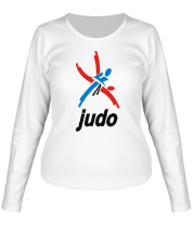 Женская футболка длинный рукав Эмблема Дзюдо