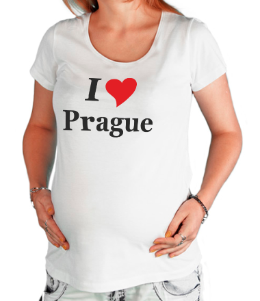 Футболка для беременных I Love Prague