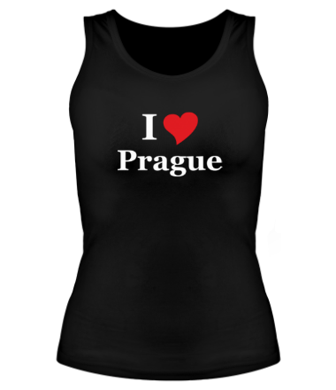 Женская майка борцовка I Love Prague