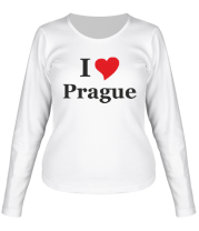 Женская футболка длинный рукав I Love Prague фото