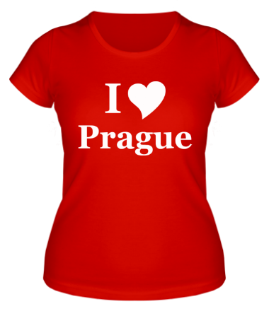 Женская футболка I Love Prague