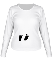 Женская футболка длинный рукав Любимые пяточки  фото