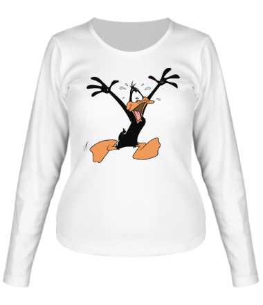 Женская футболка длинный рукав Daffy Duck