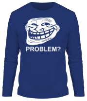 Мужская футболка длинный рукав Trollface. Problem? фото