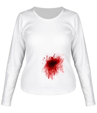 Женская футболка длинный рукав Кровавое пятно