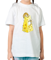 Детская футболка Мышата с куском сыра фото