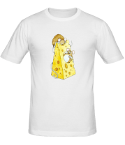 Мужская футболка Мышата с куском сыра фото