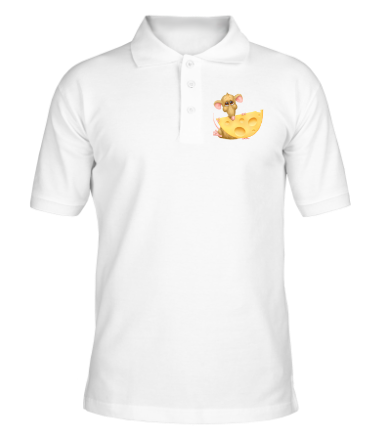 Мужская футболка поло Мышка с сыром