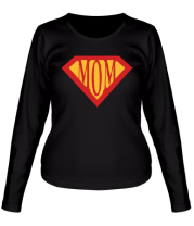 Женская футболка длинный рукав Супер Мама фото