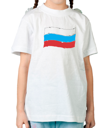 Детская футболка Российский флаг