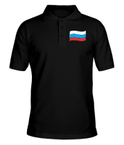 Мужская футболка поло Российский флаг
