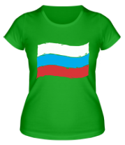 Женская футболка Российский флаг