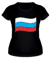 Женская футболка Российский флаг фото