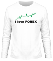 Мужская футболка длинный рукав I love Forex фото