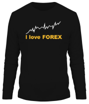 Мужская футболка длинный рукав I love Forex фото