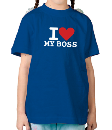 Детская футболка I love my Boss