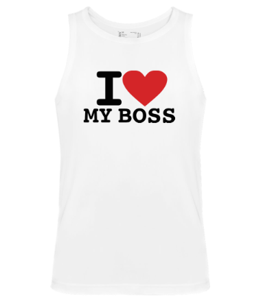 Мужская майка I love my Boss