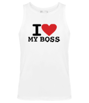 Мужская майка I love my Boss фото