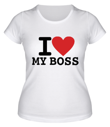 Женская футболка I love my Boss