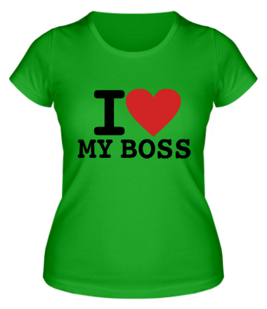 Женская футболка I love my Boss