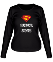 Женская футболка длинный рукав Super Boss фото