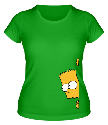Женская футболка Барт Симпсон