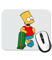 Коврик для мыши Барт со скейтом фото