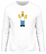 Мужская футболка длинный рукав Гомер Симпсон  фото