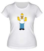 Женская футболка Гомер Симпсон  фото