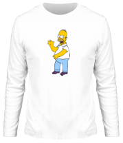 Мужская футболка длинный рукав Гомер Симпсон