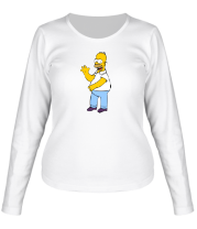 Женская футболка длинный рукав Гомер Симпсон фото