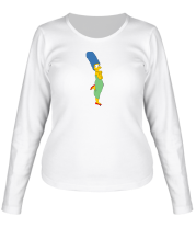 Женская футболка длинный рукав Мардж Симпсон фото