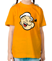 Детская футболка Попай Моряк (лицо) фото