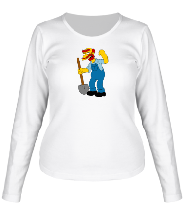 Женская футболка длинный рукав Садовник Вилли