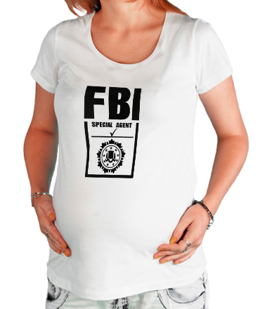 Футболка для беременных Special agent FBI