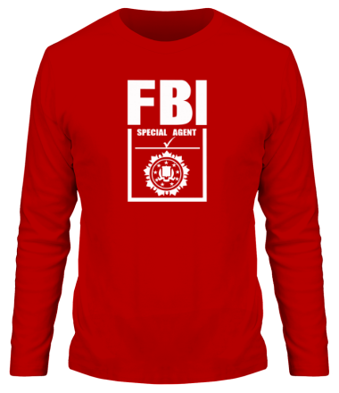 Мужская футболка длинный рукав Special agent FBI
