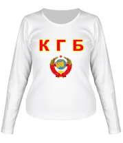 Женская футболка длинный рукав КГБ фото