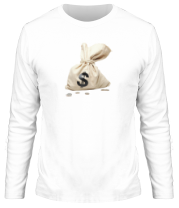 Мужская футболка длинный рукав Мешок с деньгами фото