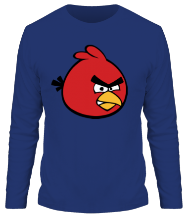Мужская футболка длинный рукав Красная птица Angry bird