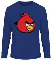 Мужская футболка длинный рукав Красная птица Angry bird фото