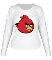 Женская футболка длинный рукав Красная птица Angry bird фото