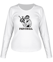 Женская футболка длинный рукав Paintball фото