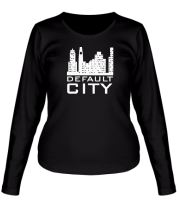 Женская футболка длинный рукав Default city фото