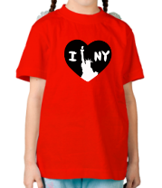Детская футболка I Love NY фото