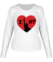 Женская футболка длинный рукав I Love NY фото