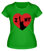 Женская футболка I Love NY фото