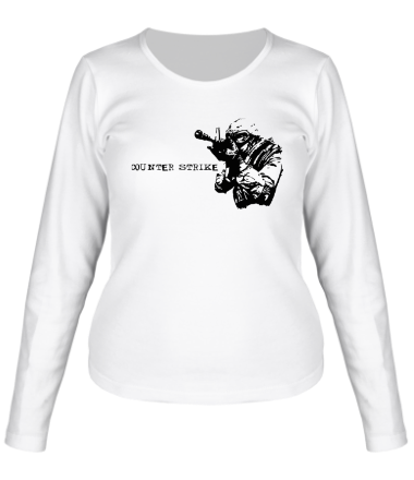 Женская футболка длинный рукав Counter strike