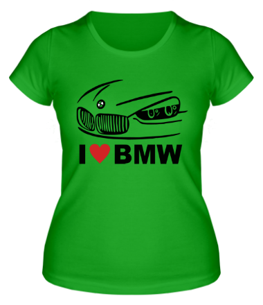 Женская футболка I love BMW