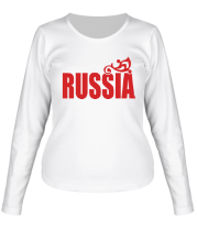 Женская футболка длинный рукав Russia фото